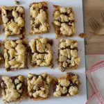 Mince Pie Crumble Bars, out of the oven