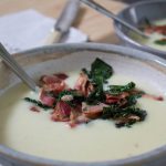 Smoked Bacon and Kale Soup - close up