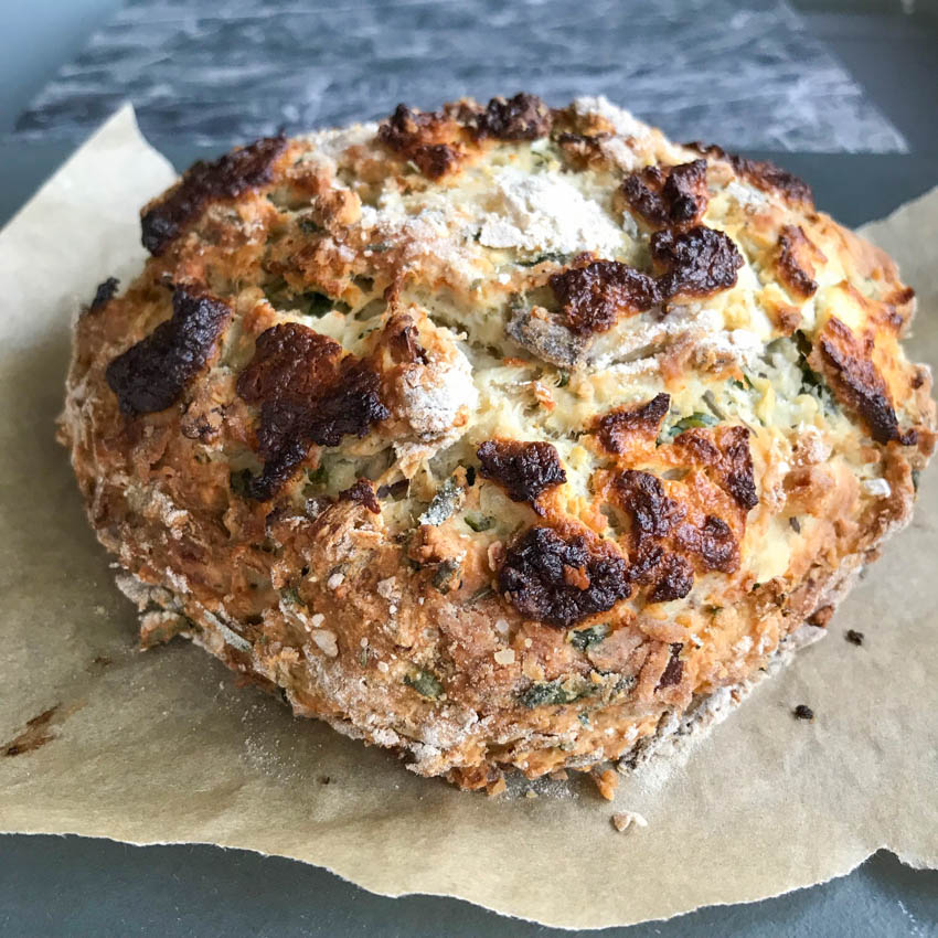 wild garlic and goat's cheese bread