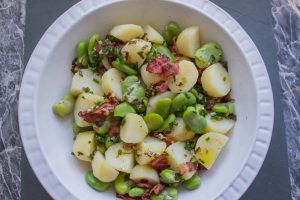 Broad Bean, Bacon and New Potato Salad