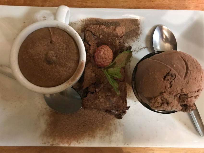 trio of chocolate at The Fox