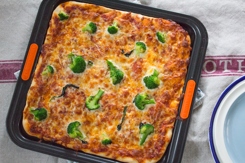 Nduja and Broccoli pizza