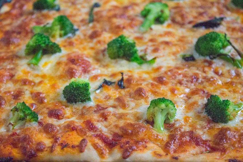 nduja pizza with broccoli