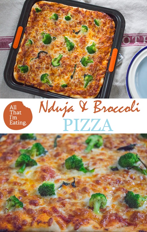 nduja and broccoli pizza - pin