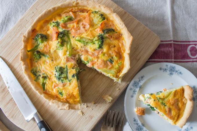 Smoked Salmon and Broccoli Quiche - All That I'm Eating