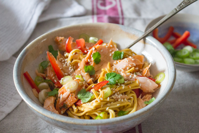 Sweet Chilli Salmon Noodles