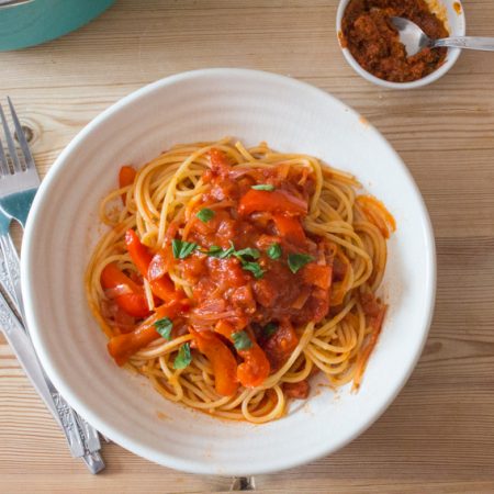 Bowl of Paprika Pepper Pasta