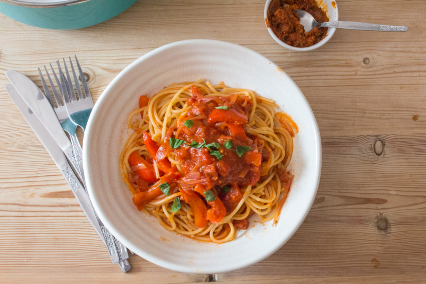 Paprika Pepper Pasta - All That I'm Eating